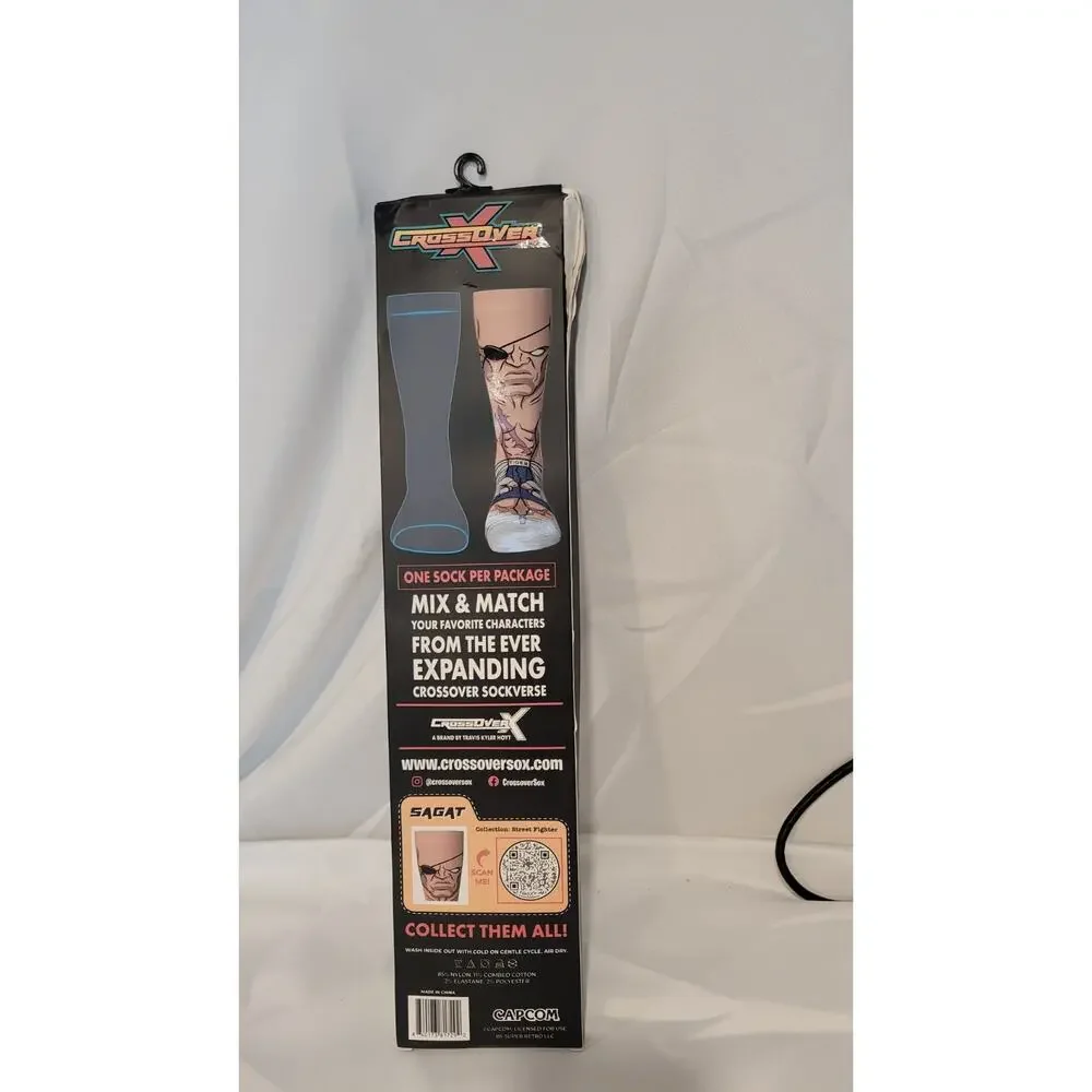 Street Fighter Sagat Crossover Sox Collectible Single Sock One Size Capcom New